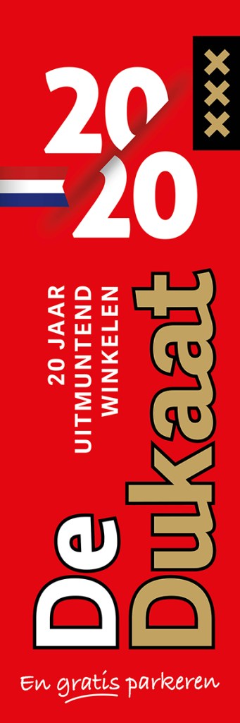 promotie 20 jaar winkelcentrum banier 1x3 meter
